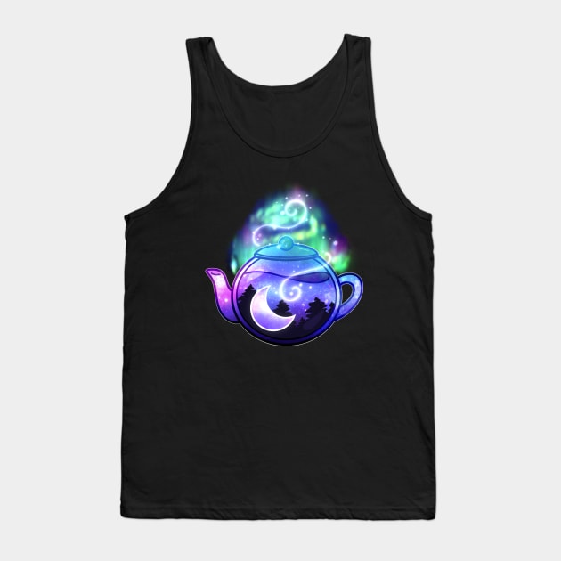 Aurora Borealis Teapot - Dreamy Aesthetic by heysoleilart Tank Top by heysoleilart